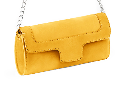 Handcrafted women's elegant clutch in premium yellow leather. Perfect for weddings, ceremonies, and parties.  
                Choose from our luxurious collections of leather and fabric to perfectly match your clutches to your outfits.